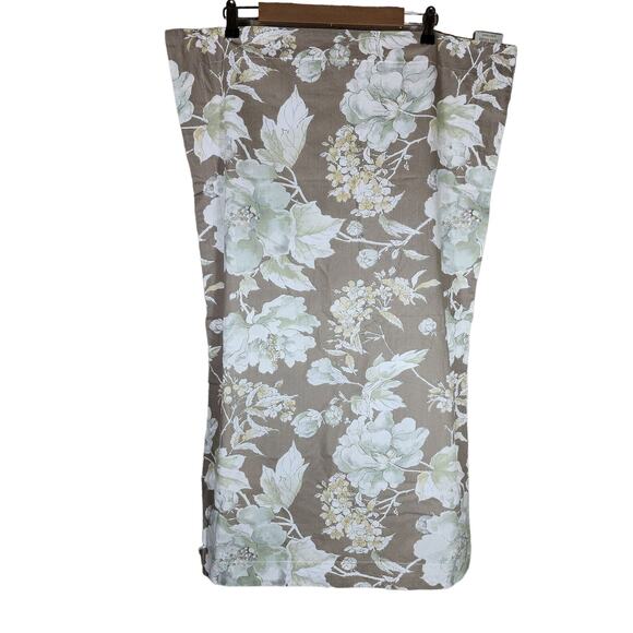 NINA HOME Brown White Gray Floral 100% Cotton King Sham Set of 2 - Picture 1 of 8